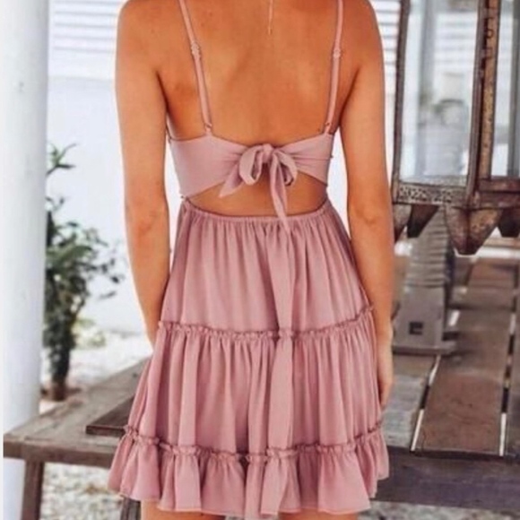 SARAH Cami Dress - PINK    - Picture 5 of 5